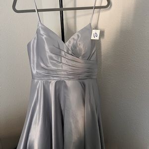 Silver metallic short dress